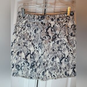 Sanctuary Snakeskin Print Mini Skirt